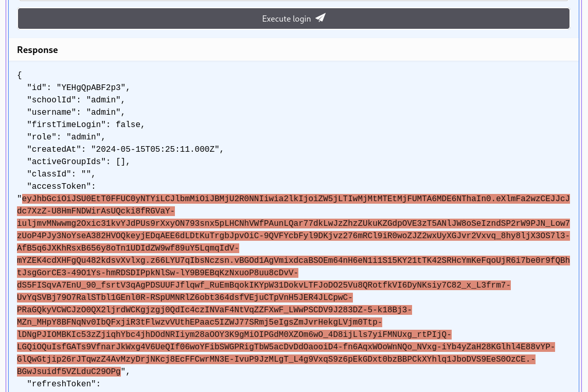 trpc panel login response